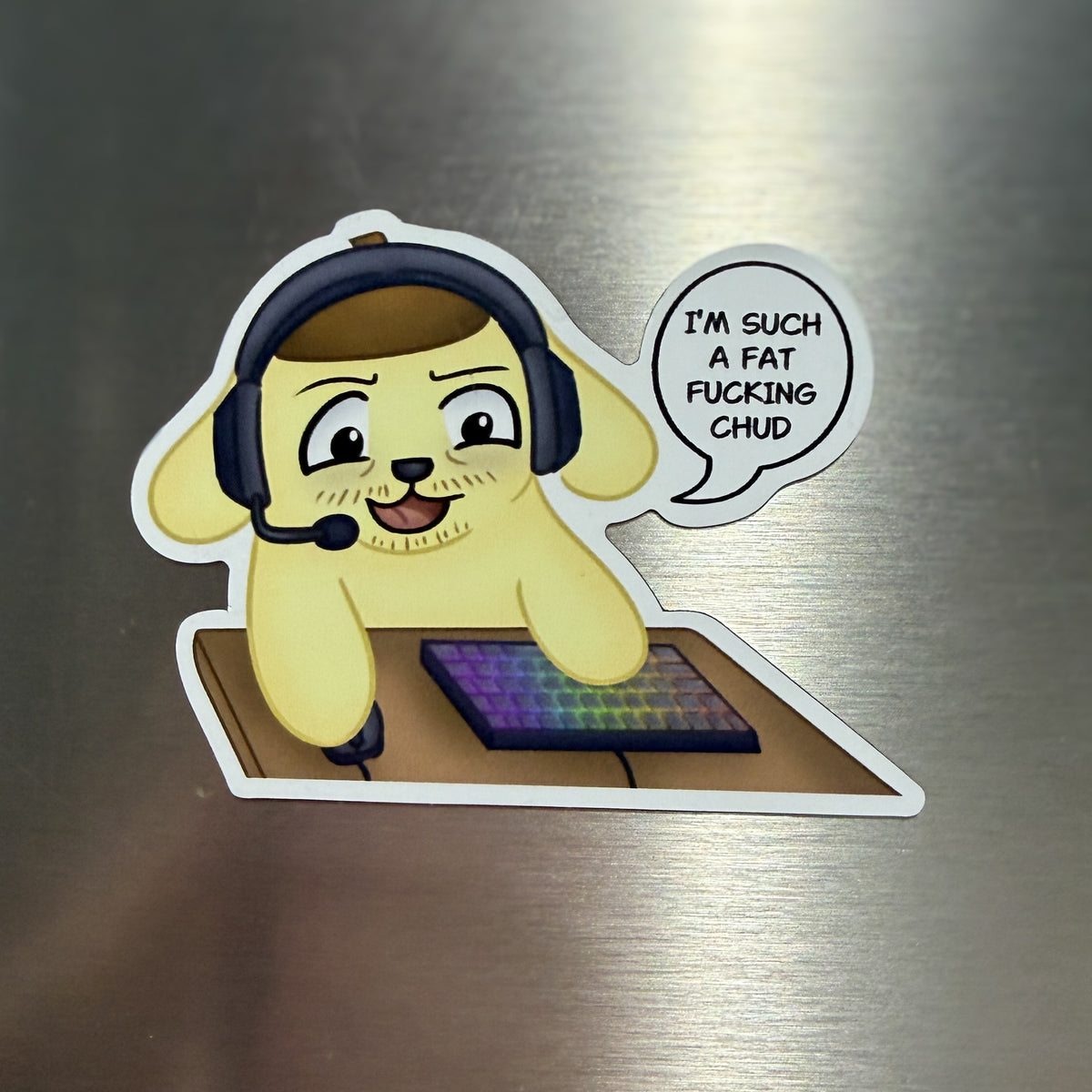 Fat Chud Yellow Dog Magnet