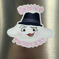 Hewwo Pwincess White Dog Magnet